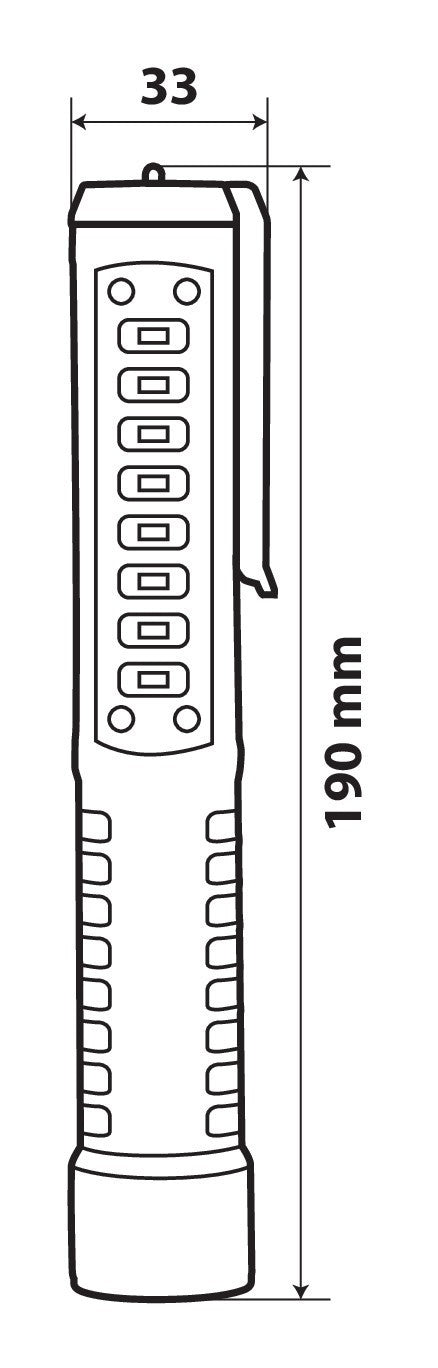 Pro-Lamp, lampada lavoro ricaricabile a LED SMD - 230V/USB