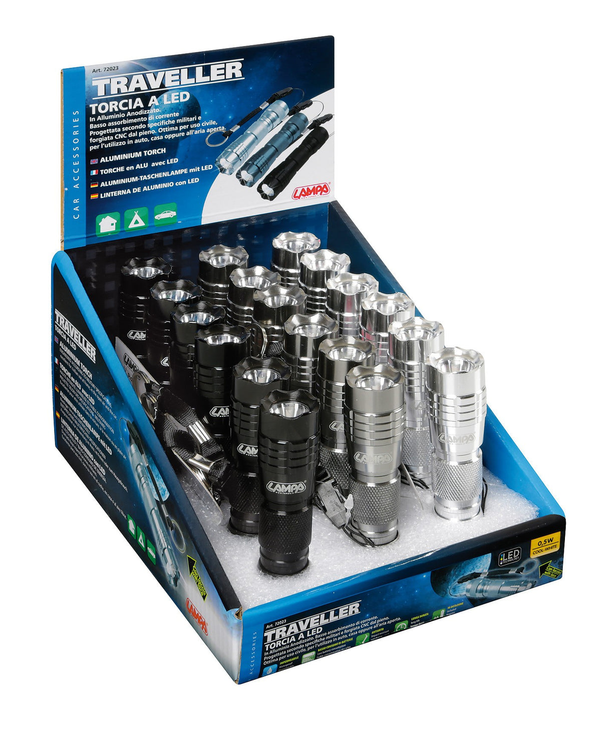 Traveller, torcia a 1 Led Smd 0,5W