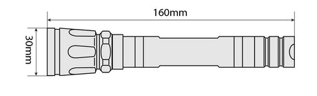 Patrol-Led, torcia a Led in alluminio - Slim - 1W