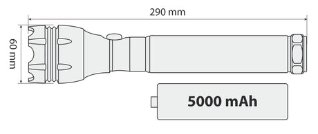 Ranger-Led, torcia ricaricabile a Led - Maxi - 5000 mAh