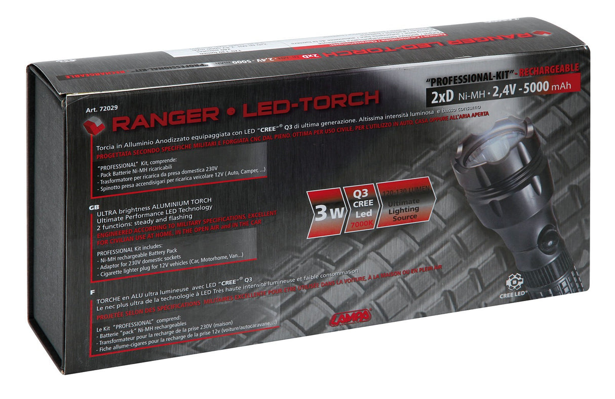 Ranger-Led, torcia ricaricabile a Led - Maxi - 5000 mAh