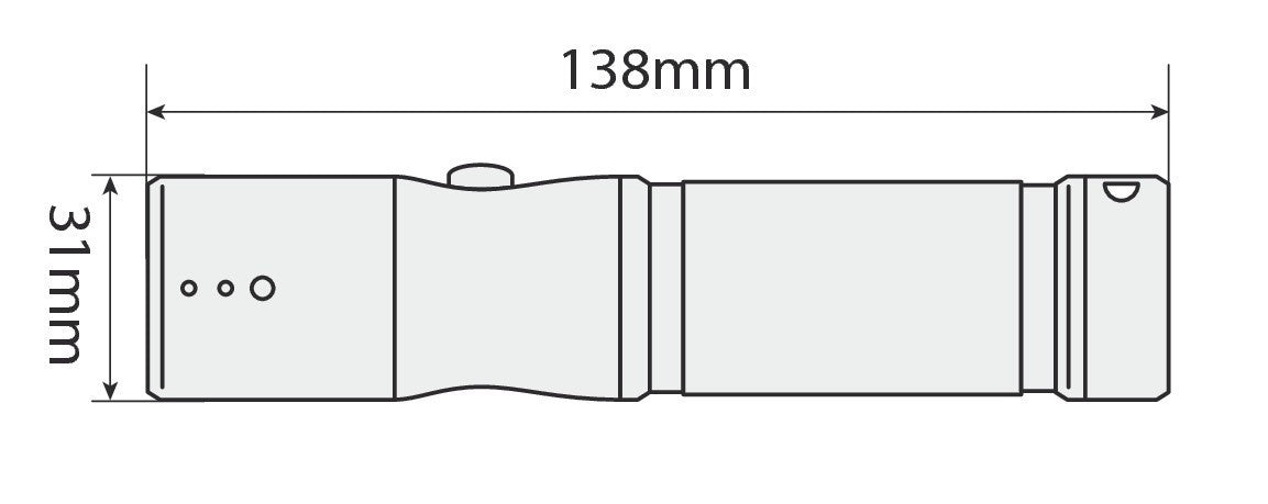 Led-Tech, torcia in alluminio 9 Led