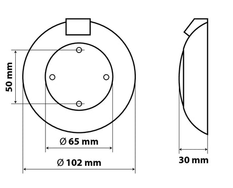 Luce di cortesia a 9/21 Led - Bianco