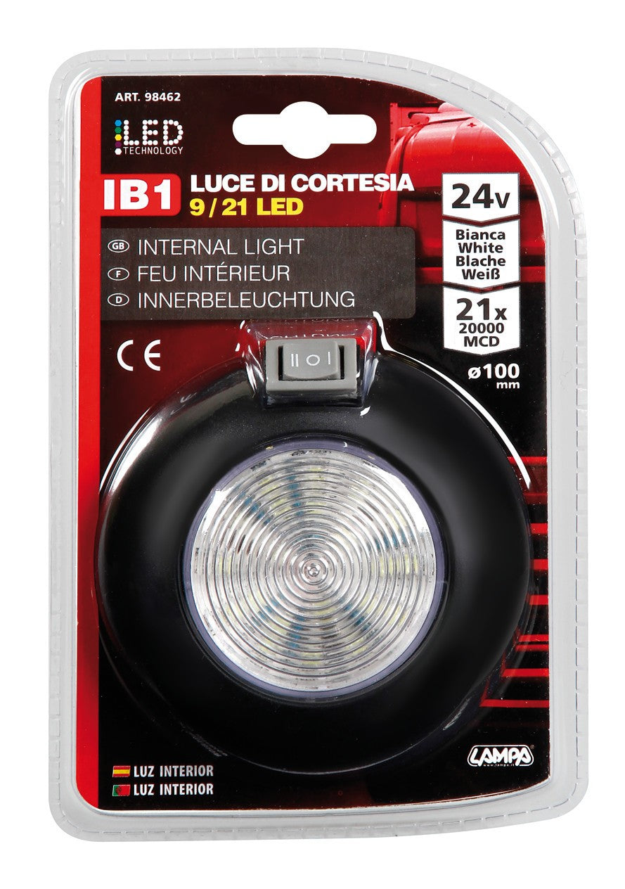 Luce di cortesia a 9/21 Led - Bianco