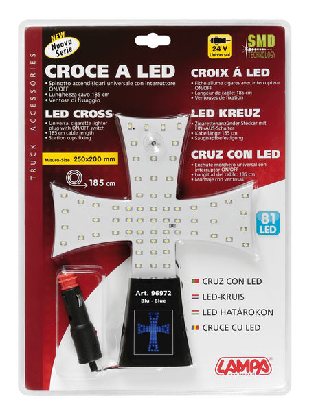 Croce a Led 24V - Blu