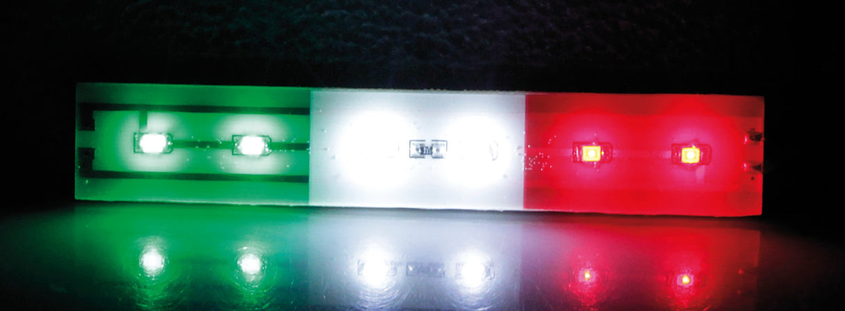 Bandiera Italia luminosa a 6 led, 24V