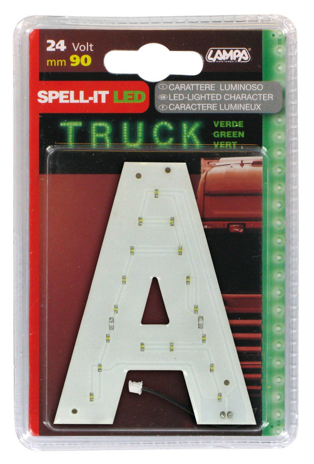 Spell-It Led, 90 mm, 24V - Verde - A