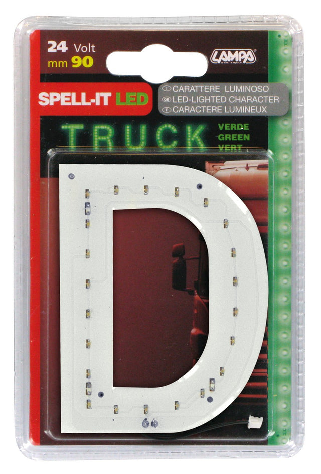 Spell-It Led, 90 mm, 24V - Verde - D