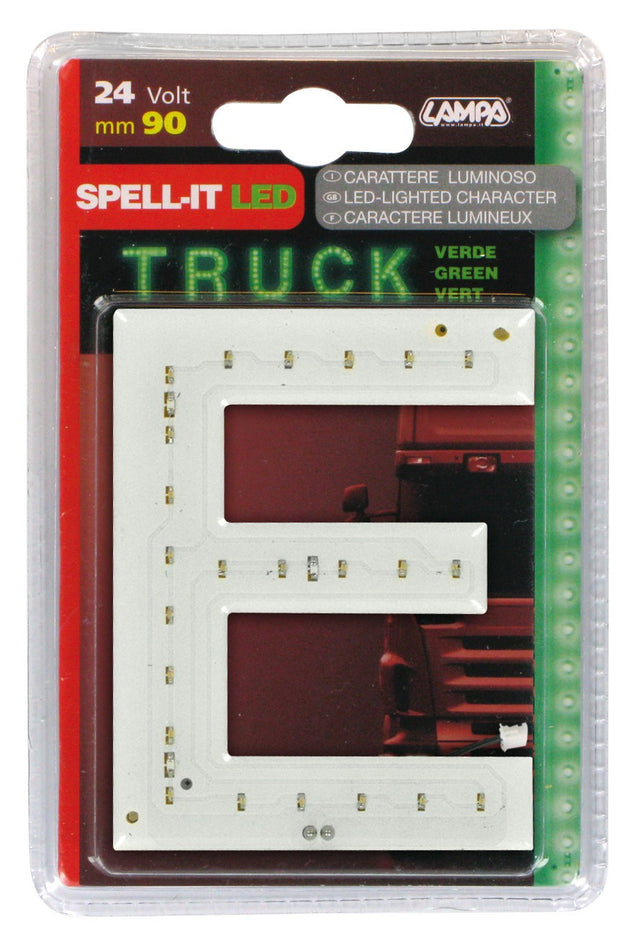 Spell-It Led, 90 mm, 24V - Verde - E