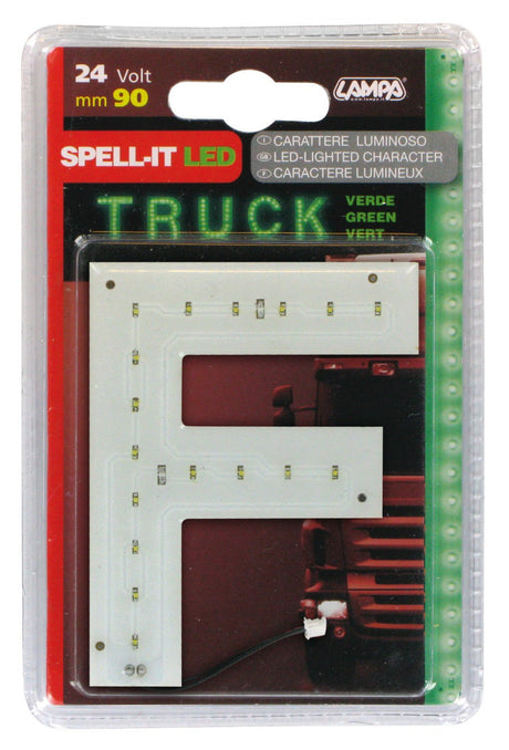 Spell-It Led, 90 mm, 24V - Verde - F