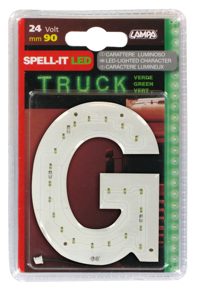 Spell-It Led, 90 mm, 24V - Verde - G