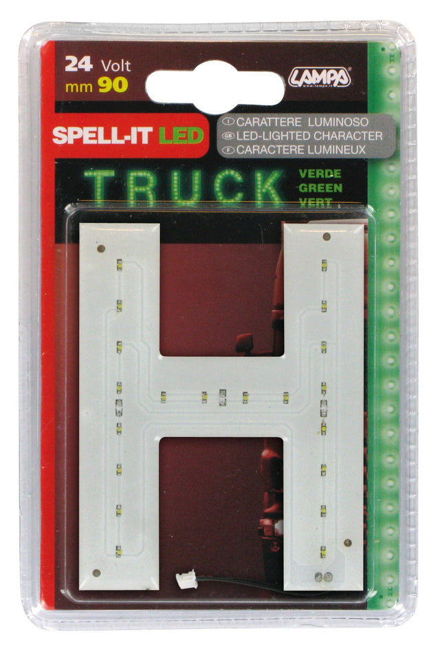 Spell-It Led, 90 mm, 24V - Verde - H