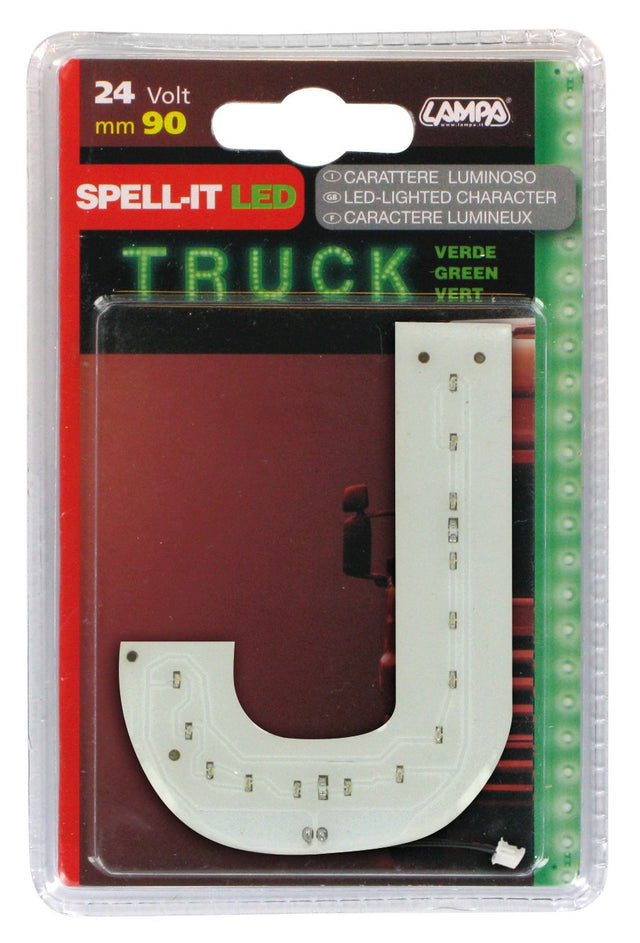 Spell-It Led, 90 mm, 24V - Verde - J