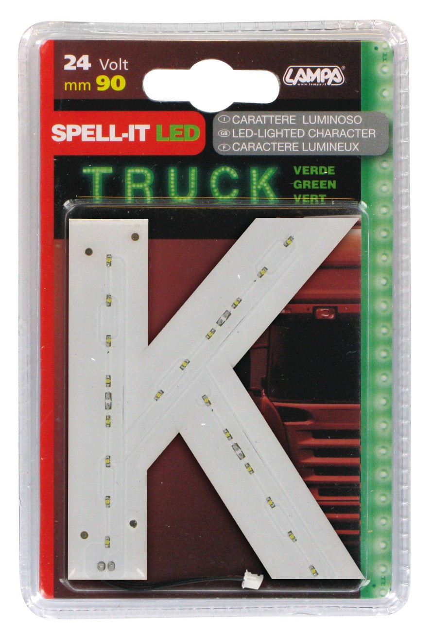 Spell-It Led, 90 mm, 24V - Verde - K