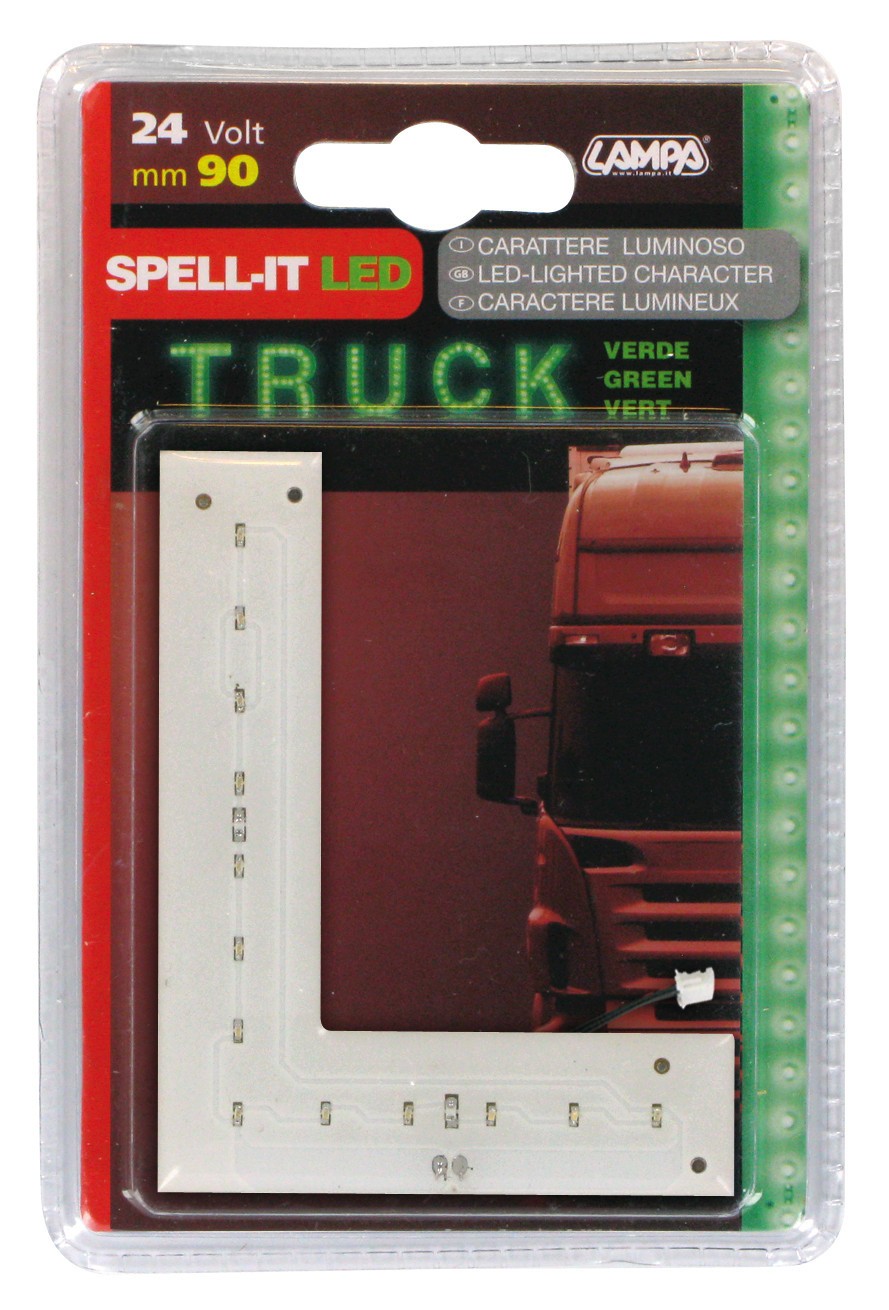 Spell-It Led, 90 mm, 24V - Verde - L