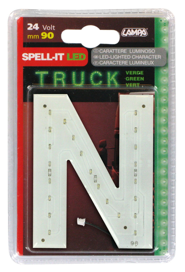 Spell-It Led, 90 mm, 24V - Verde - N