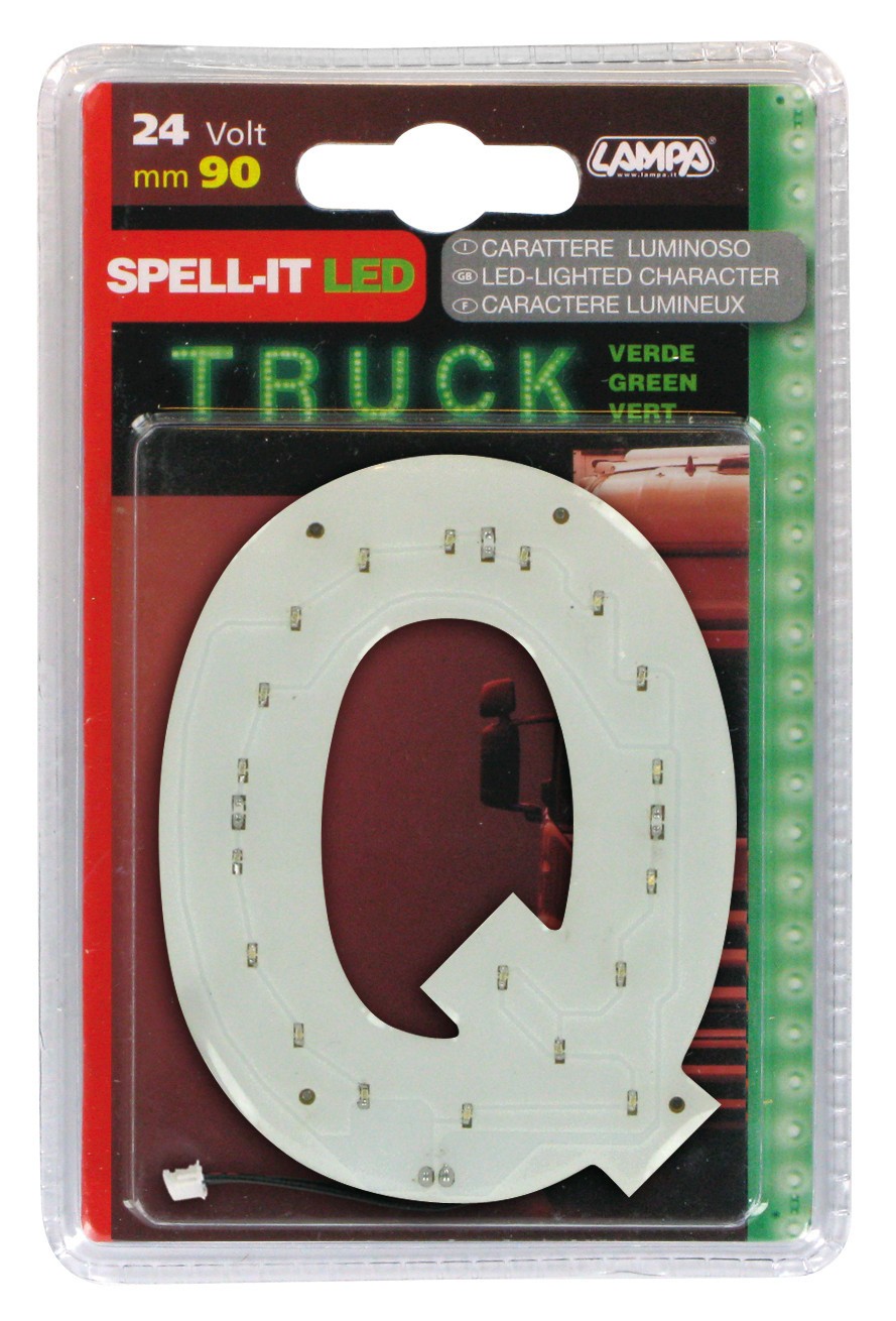 Spell-It Led, 90 mm, 24V - Verde - Q