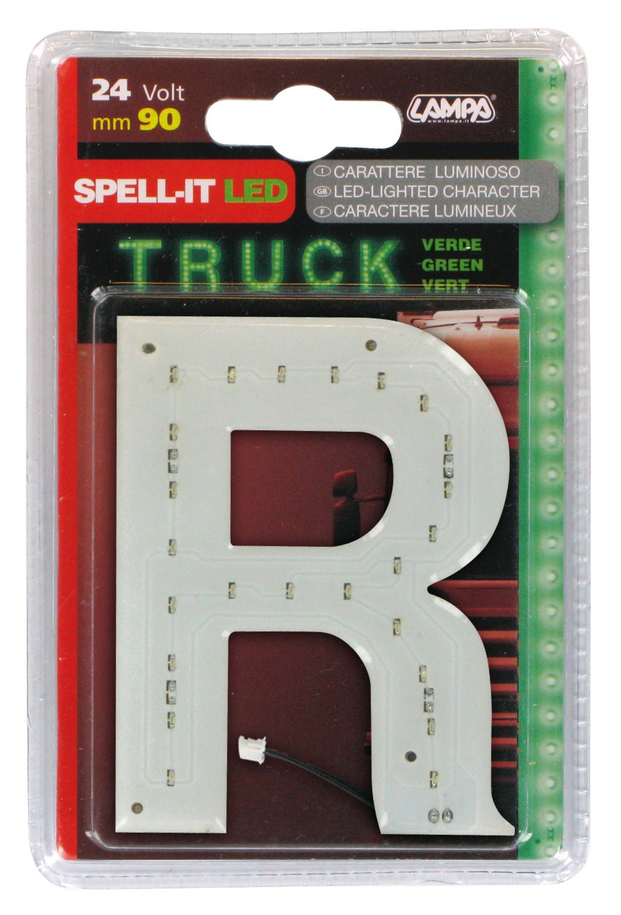 Spell-It Led, 90 mm, 24V - Verde - R