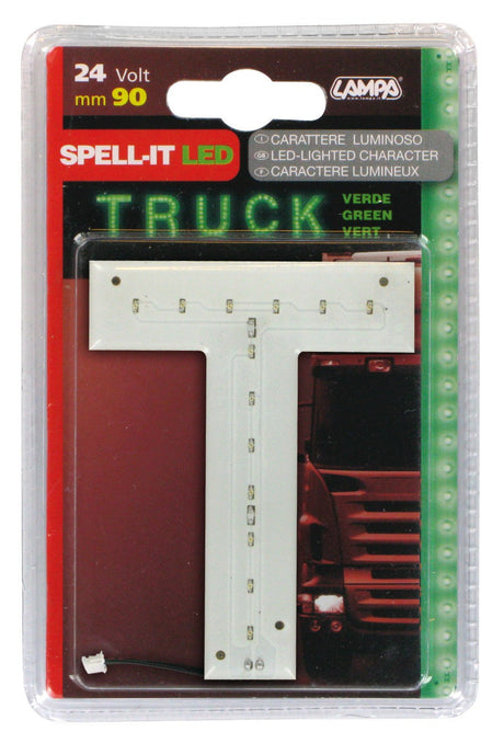 Spell-It Led, 90 mm, 24V - Verde - T