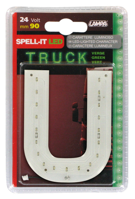 Spell-It Led, 90 mm, 24V - Verde - U