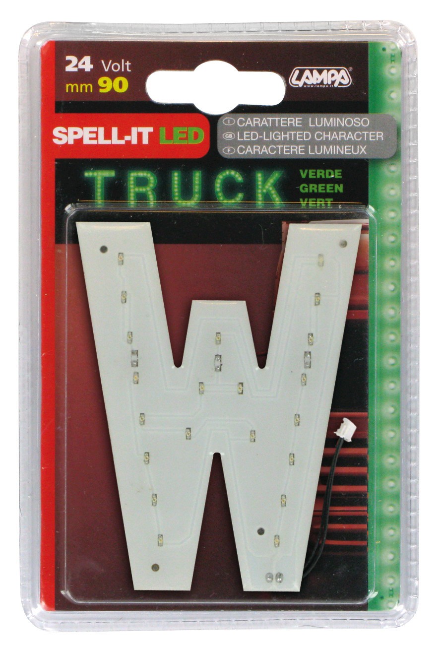 Spell-It Led, 90 mm, 24V - Verde - W