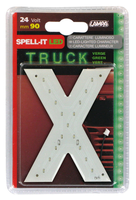 Spell-It Led, 90 mm, 24V - Verde - X