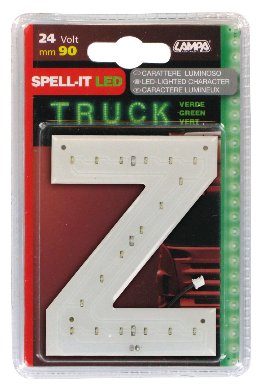 Spell-It Led, 90 mm, 24V - Verde - Z