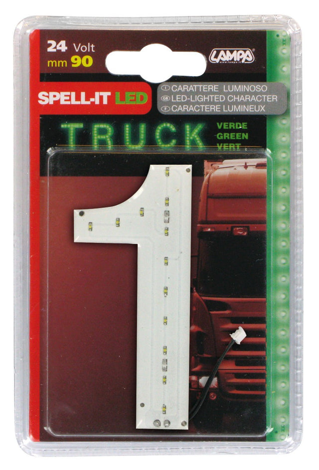 Spell-It Led, 90 mm, 24V - Verde - 1