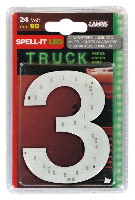 Spell-It Led, 90 mm, 24V - Verde - 3