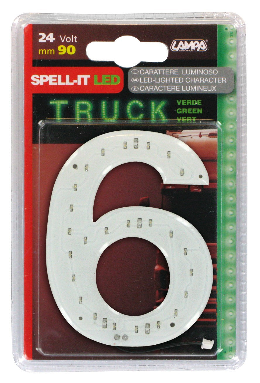 Spell-It Led, 90 mm, 24V - Verde - 6