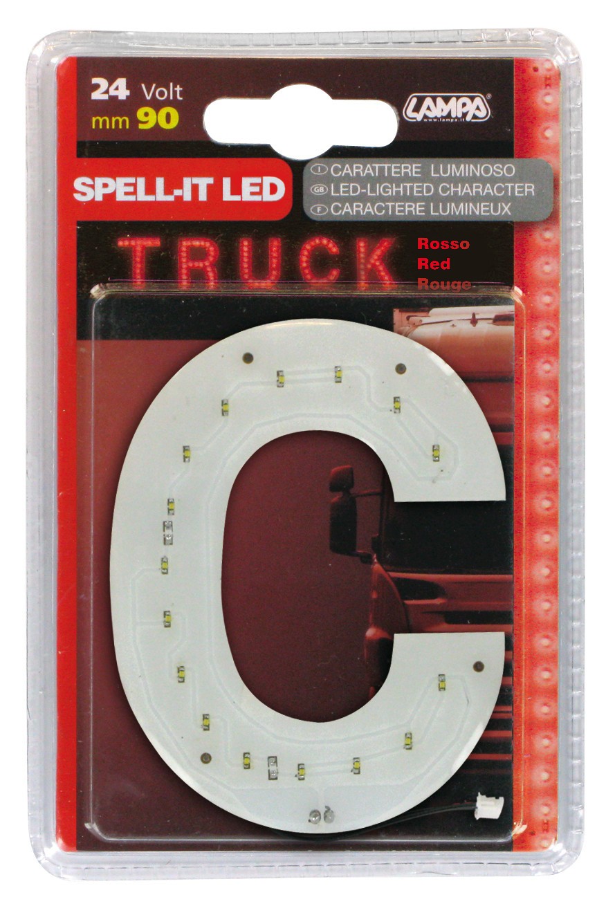 Spell-It Led, 90 mm, 24V - Rosso - C