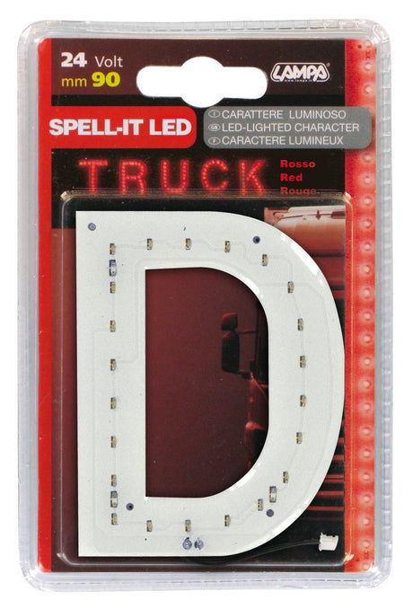 Spell-It Led, 90 mm, 24V - Rosso - D