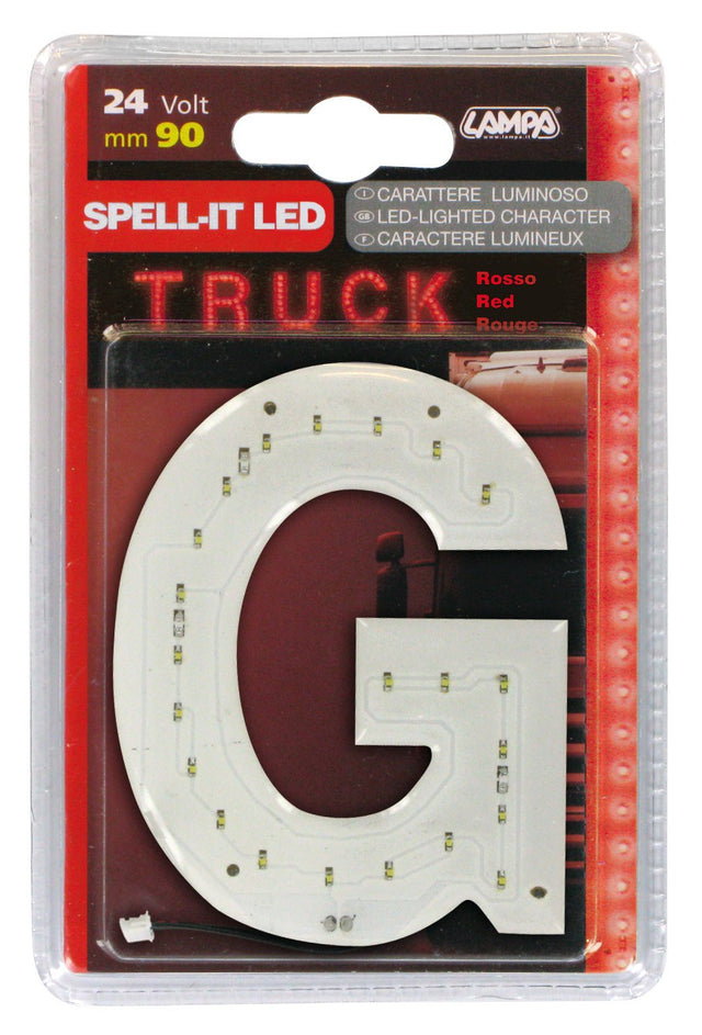 Spell-It Led, 90 mm, 24V - Rosso - G