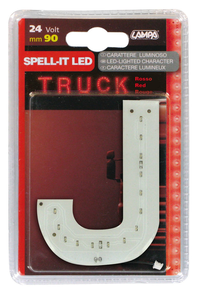 Spell-It Led, 90 mm, 24V - Rosso - J