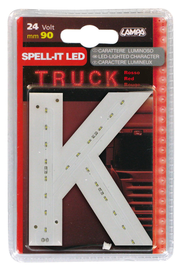 Spell-It Led, 90 mm, 24V - Rosso - K