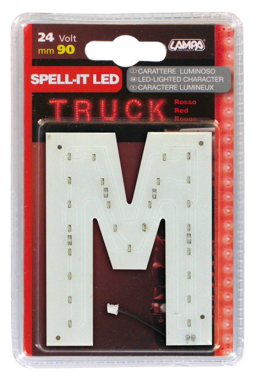 Spell-It Led, 90 mm, 24V - Rosso - M