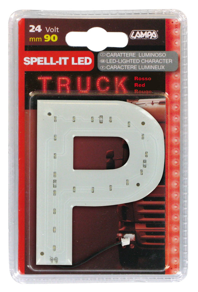 Spell-It Led, 90 mm, 24V - Rosso - P