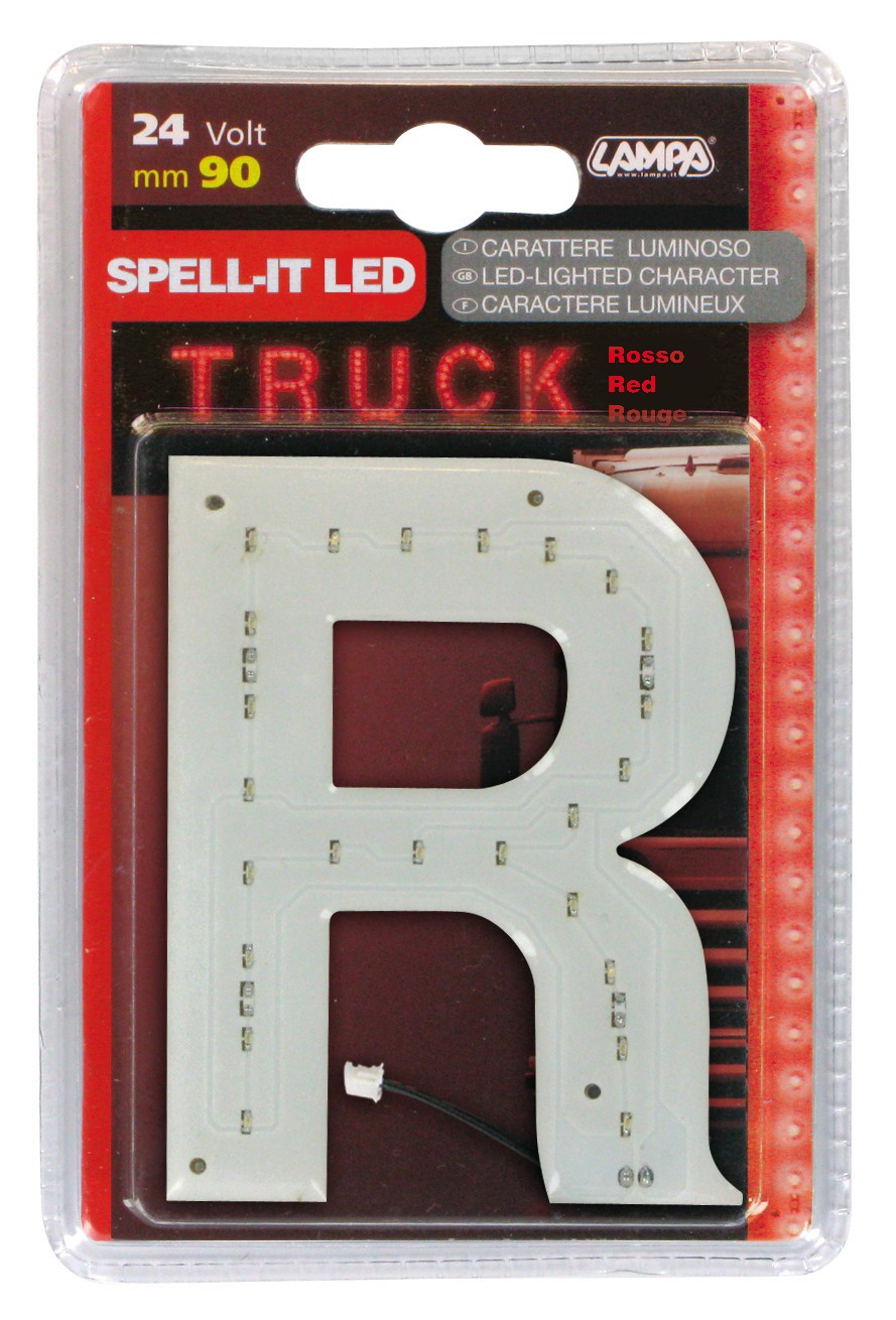 Spell-It Led, 90 mm, 24V - Rosso - R