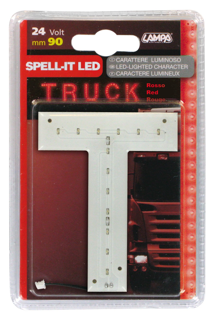 Spell-It Led, 90 mm, 24V - Rosso - T