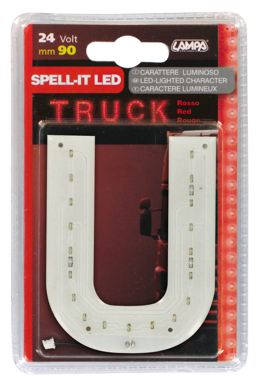 Spell-It Led, 90 mm, 24V - Rosso - U