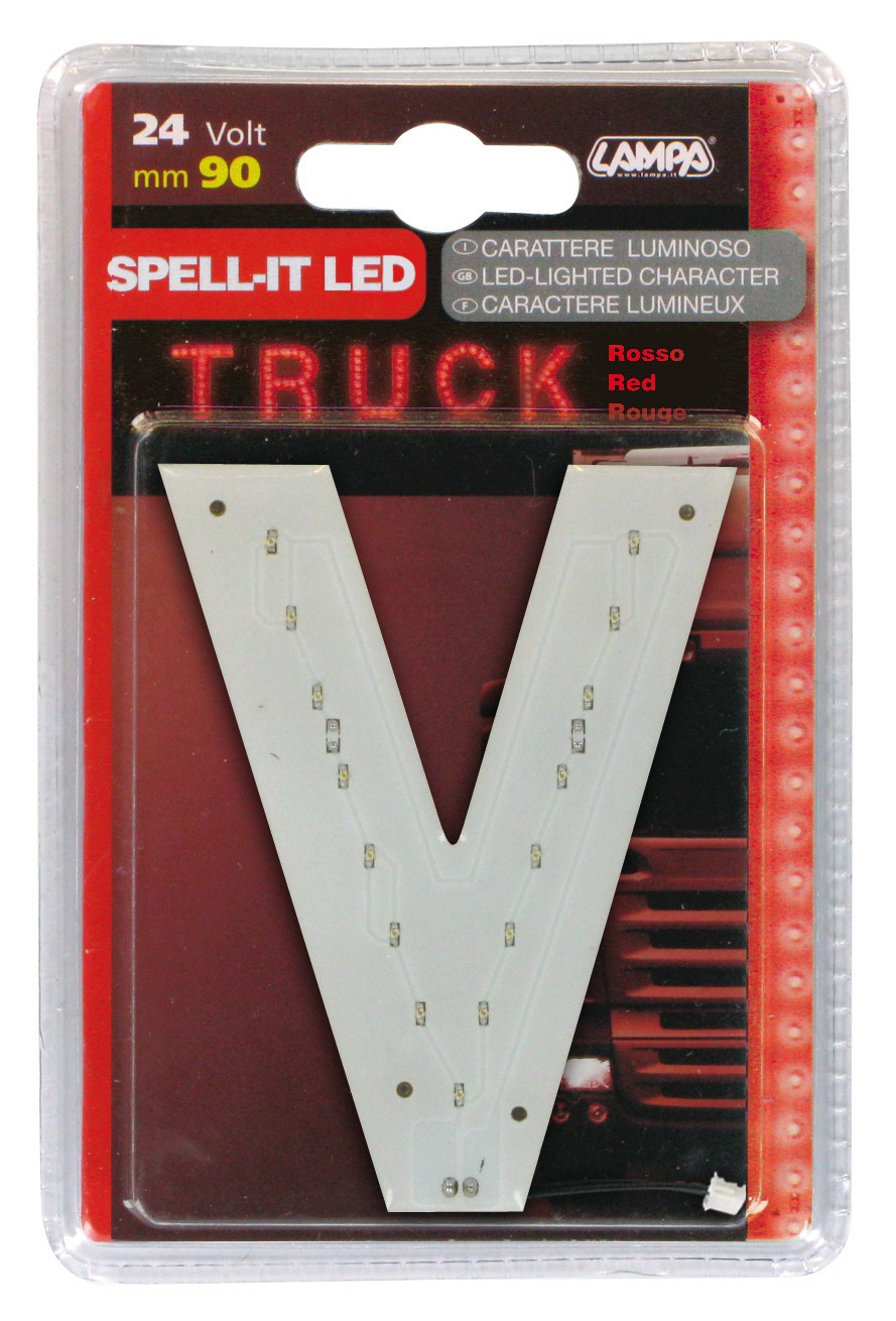 Spell-It Led, 90 mm, 24V - Rosso - V