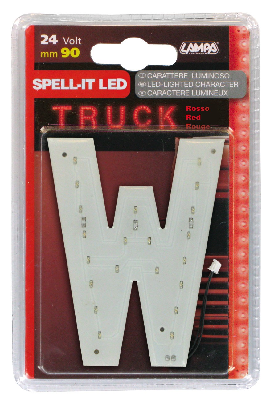 Spell-It Led, 90 mm, 24V - Rosso - W