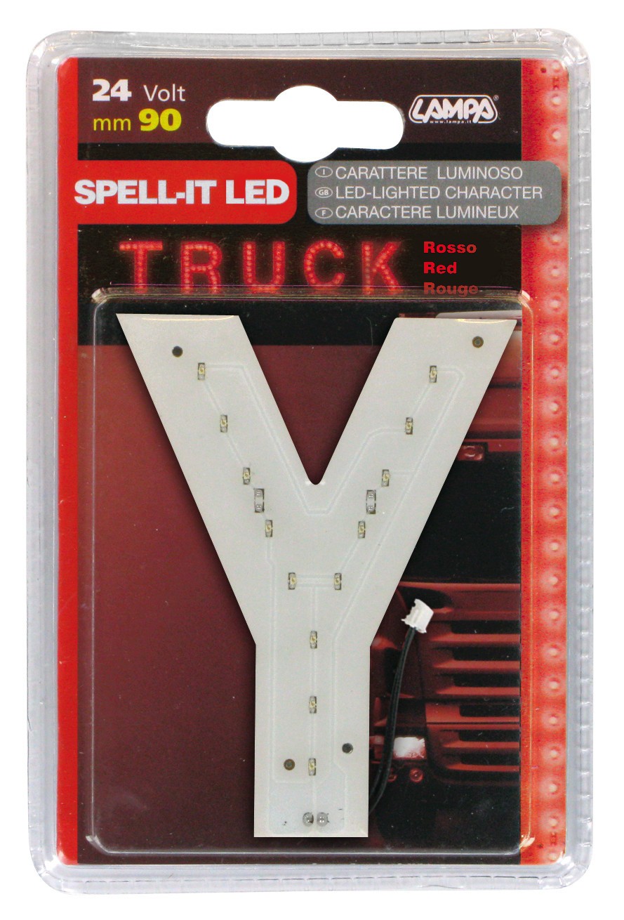 Spell-It Led, 90 mm, 24V - Rosso - Y