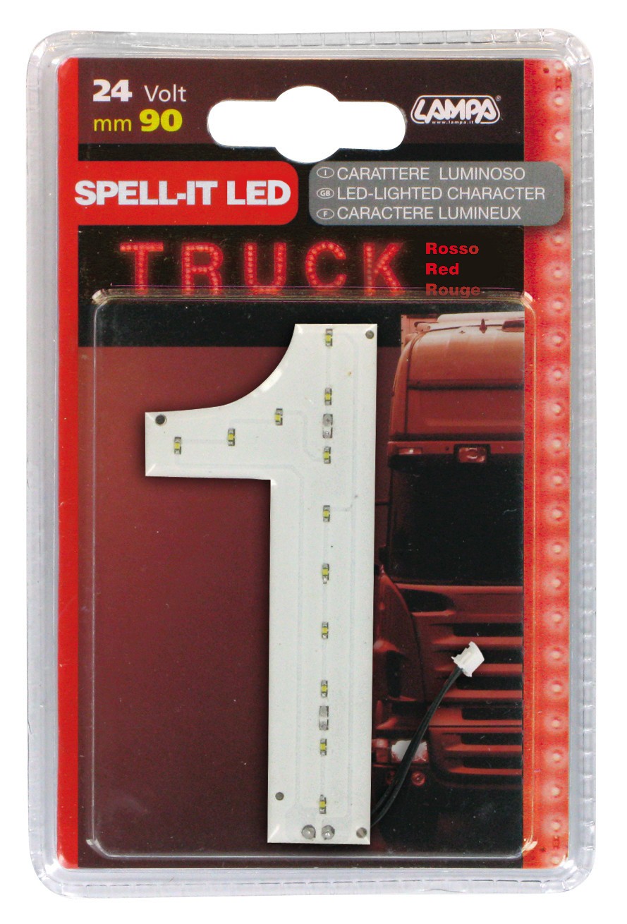 Spell-It Led, 90 mm, 24V - Rosso - 1