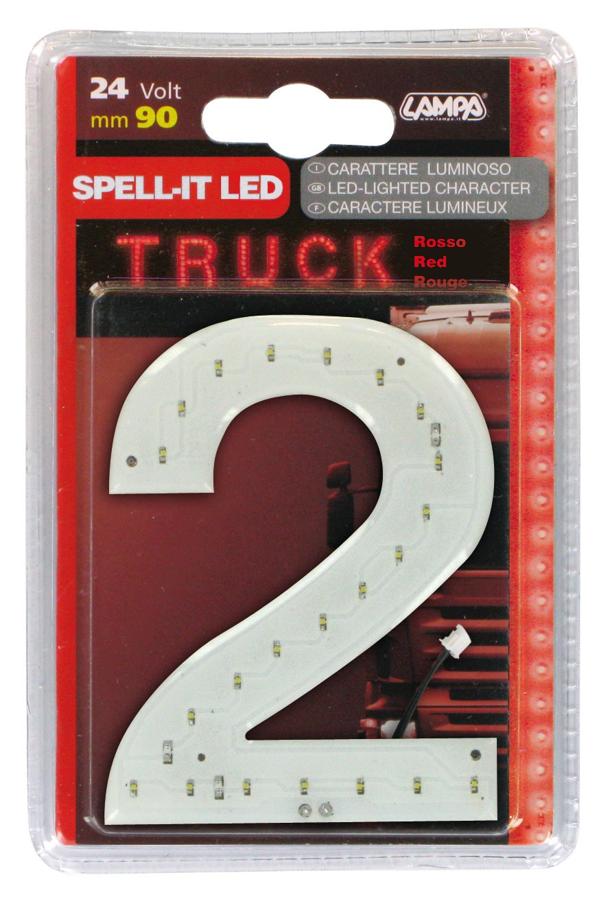 Spell-It Led, 90 mm, 24V - Rosso - 2