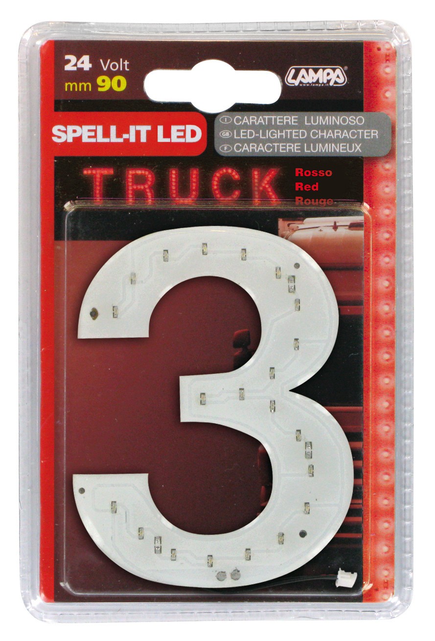 Spell-It Led, 90 mm, 24V - Rosso - 3