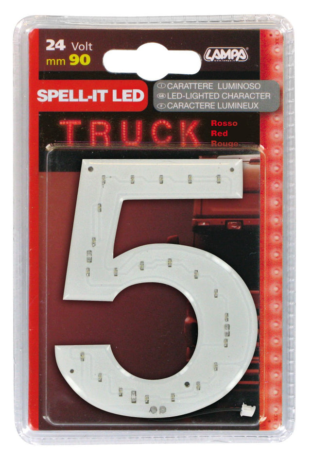 Spell-It Led, 90 mm, 24V - Rosso - 5