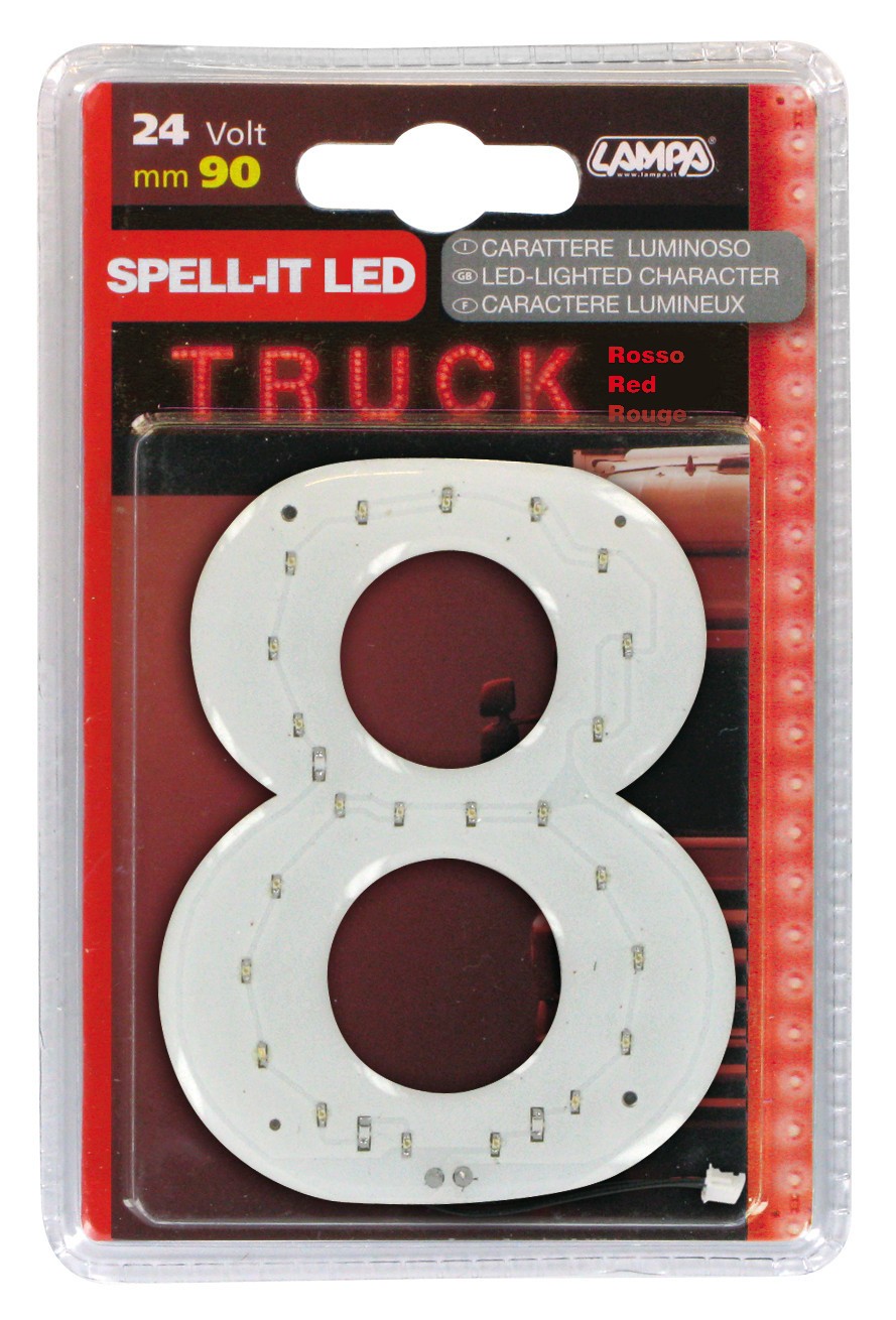 Spell-It Led, 90 mm, 24V - Rosso - 8