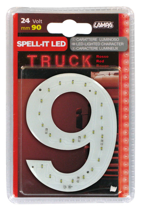 Spell-It Led, 90 mm, 24V - Rosso - 9