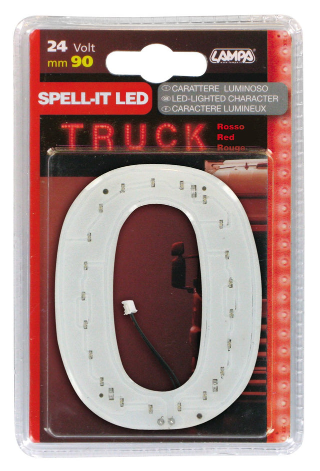 Spell-It Led, 90 mm, 24V - Rosso - 0